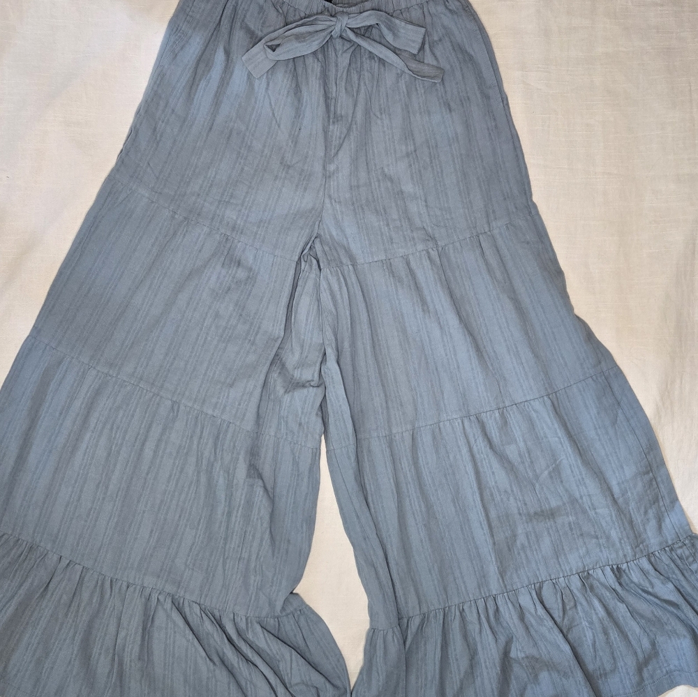 Papermoon wide leg palazzo ruffle pants - Picture 6 of 8